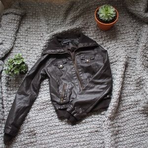 vintage leather jacket